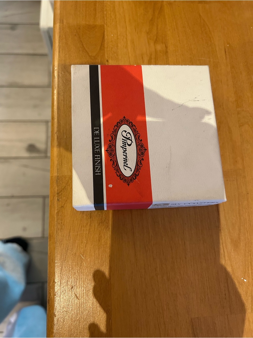 Pimpernel White Box with Red and Black Accent